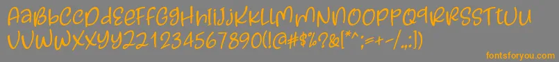 Kayskew October Eleven Font by Situjuh 7NTypes-Schriftart – Orangefarbene Schriften auf grauem Hintergrund