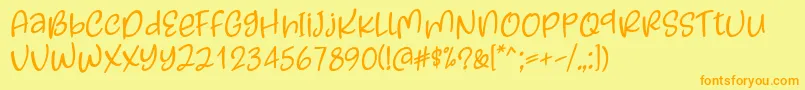 Police Kayskew October Eleven Font by Situjuh 7NTypes – polices orange sur fond jaune