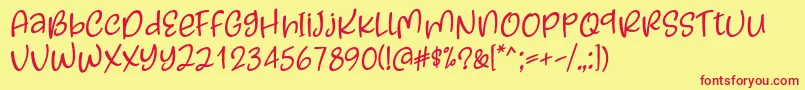 Police Kayskew October Eleven Font by Situjuh 7NTypes – polices rouges sur fond jaune