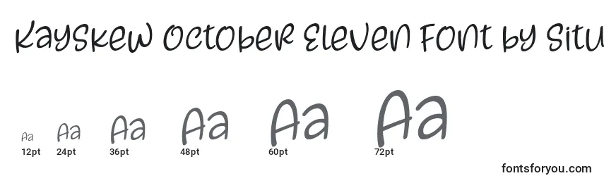 Размеры шрифта Kayskew October Eleven Font by Situjuh 7NTypes
