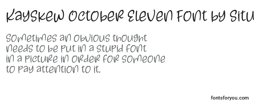 Schriftart Kayskew October Eleven Font by Situjuh 7NTypes