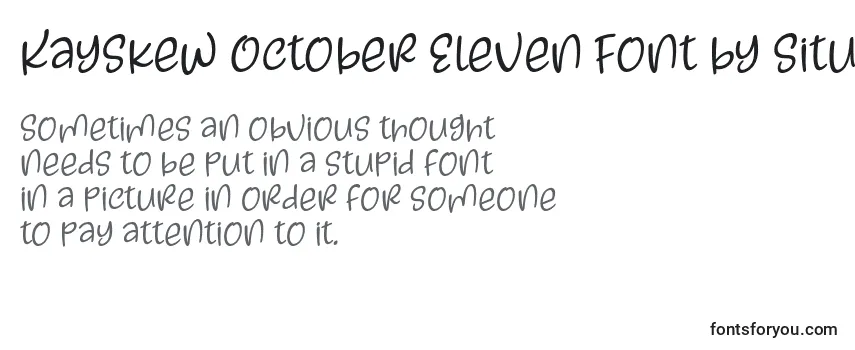 Przegląd czcionki Kayskew October Eleven Font by Situjuh 7NTypes