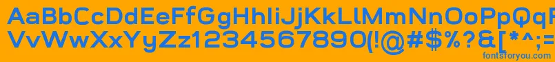 WidolteBoldDemo Font – Blue Fonts on Orange Background