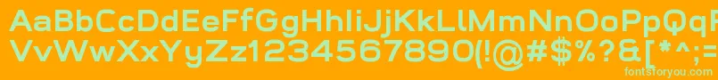 WidolteBoldDemo Font – Green Fonts on Orange Background