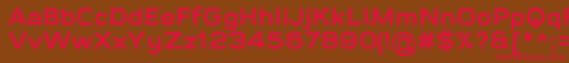 フォントWidolteBoldDemo – 赤い文字が茶色の背景にあります。