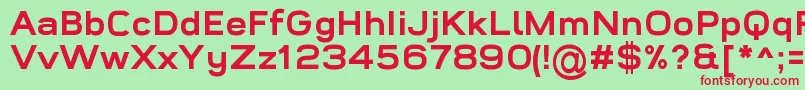 WidolteBoldDemo Font – Red Fonts on Green Background