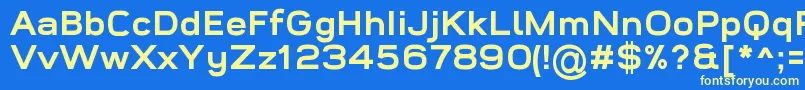 WidolteBoldDemo Font – Yellow Fonts on Blue Background