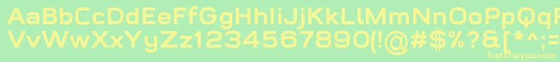 WidolteBoldDemo Font – Yellow Fonts on Green Background