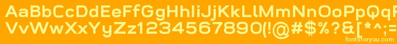 Шрифт WidolteBoldDemo – жёлтые шрифты на оранжевом фоне