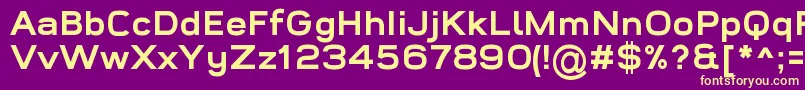 WidolteBoldDemo Font – Yellow Fonts on Purple Background