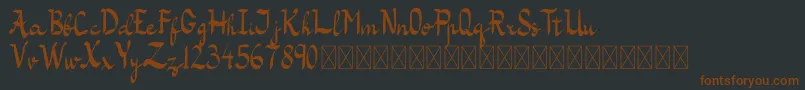 Kazasttan Free-fontti – ruskeat fontit mustalla taustalla