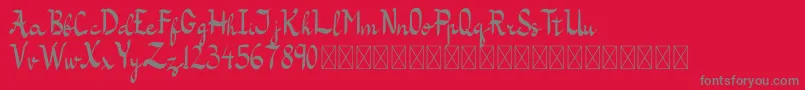 Kazasttan Free Font – Gray Fonts on Red Background