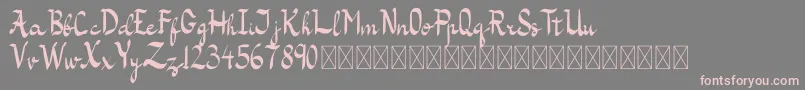 Kazasttan Free Font – Pink Fonts on Gray Background