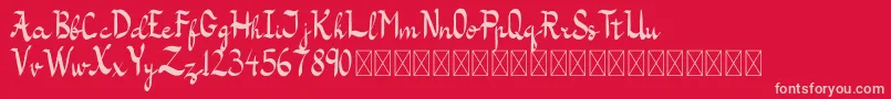 Kazasttan Free Font – Pink Fonts on Red Background