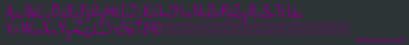 Kazasttan Free Font – Purple Fonts on Black Background