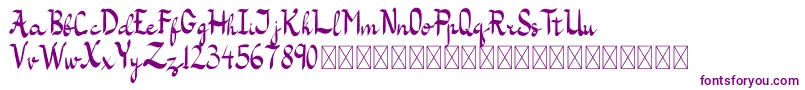 Kazasttan Free Font – Purple Fonts on White Background