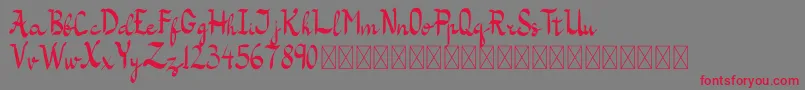 Kazasttan Free Font – Red Fonts on Gray Background