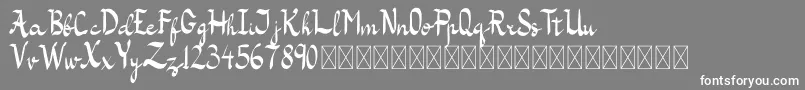 Kazasttan Free Font – White Fonts on Gray Background