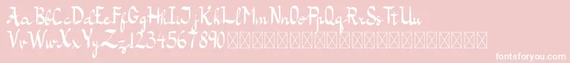 Kazasttan Free Font – White Fonts on Pink Background