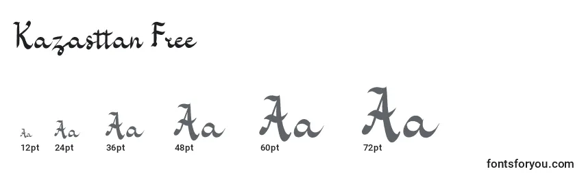 Kazasttan Free Font Sizes