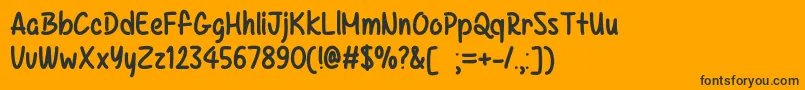 Kazincbarcika   Font – Black Fonts on Orange Background
