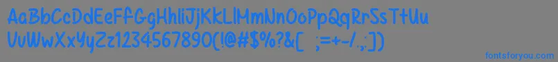 Kazincbarcika   Font – Blue Fonts on Gray Background