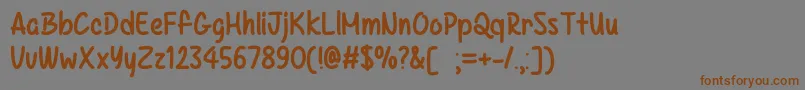 Kazincbarcika   Font – Brown Fonts on Gray Background