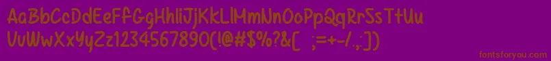Kazincbarcika   Font – Brown Fonts on Purple Background