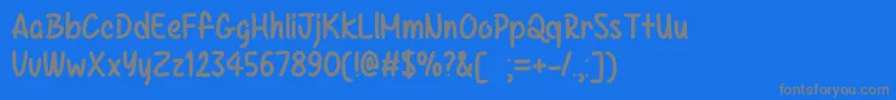 フォントKazincbarcika   – 青い背景に灰色の文字