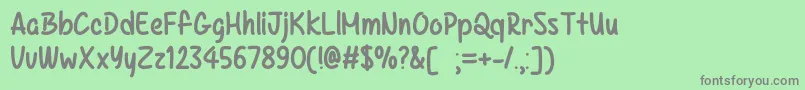 Kazincbarcika   Font – Gray Fonts on Green Background