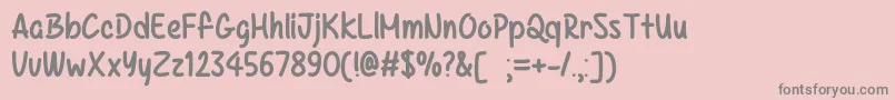 Kazincbarcika   Font – Gray Fonts on Pink Background