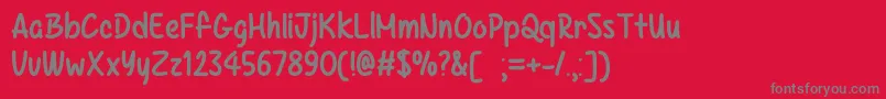 Kazincbarcika   Font – Gray Fonts on Red Background