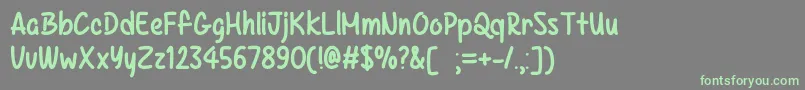 Kazincbarcika   Font – Green Fonts on Gray Background