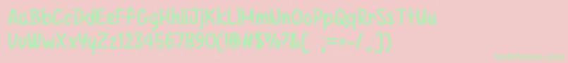 Kazincbarcika   Font – Green Fonts on Pink Background