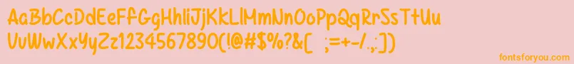 Kazincbarcika   Font – Orange Fonts on Pink Background