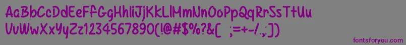 Kazincbarcika   Font – Purple Fonts on Gray Background