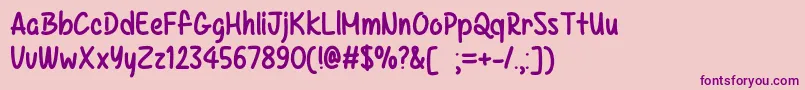 Kazincbarcika   Font – Purple Fonts on Pink Background