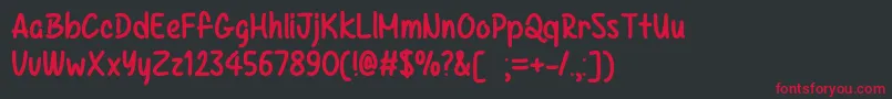 Kazincbarcika   Font – Red Fonts on Black Background