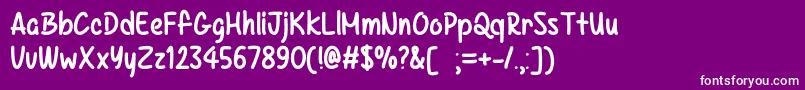 Kazincbarcika   Font – White Fonts on Purple Background