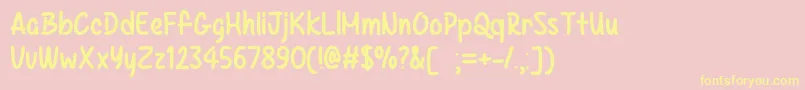 Kazincbarcika   Font – Yellow Fonts on Pink Background
