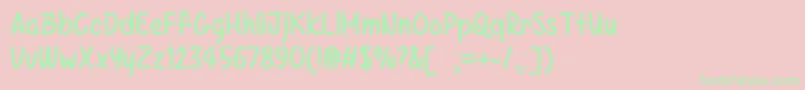 Kazincbarcika   Font – Green Fonts on Pink Background