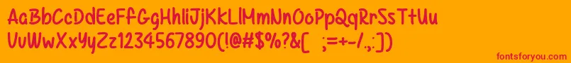 Kazincbarcika   Font – Red Fonts on Orange Background