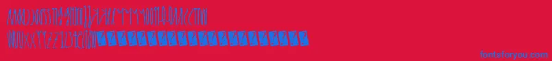 kcirF esreveR Font – Blue Fonts on Red Background