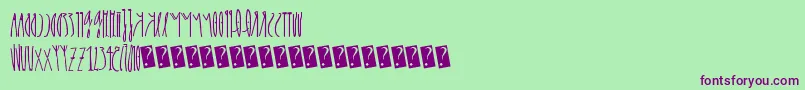 kcirF esreveR Font – Purple Fonts on Green Background