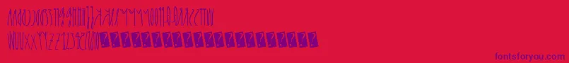 kcirF esreveR Font – Purple Fonts on Red Background