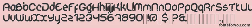 KDAlgaeBrush Regular Font – Black Fonts on Pink Background