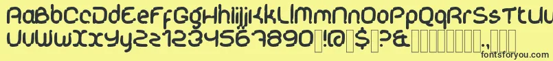 KDAlgaeBrush Regular Font – Black Fonts on Yellow Background