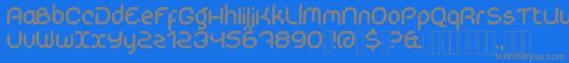 KDAlgaeBrush Regular Font – Gray Fonts on Blue Background