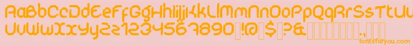 KDAlgaeBrush Regular Font – Orange Fonts on Pink Background