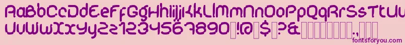 KDAlgaeBrush Regular Font – Purple Fonts on Pink Background